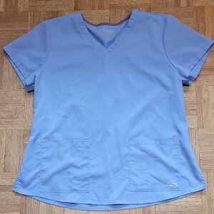 Grey's Anatomy by Barco Light Blue Scrub Top Size XL